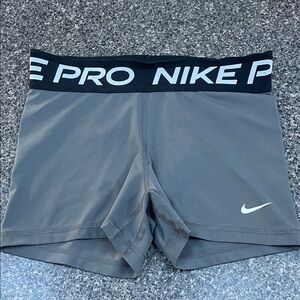 Nike Pro Women's Gray Athletic Shorts
